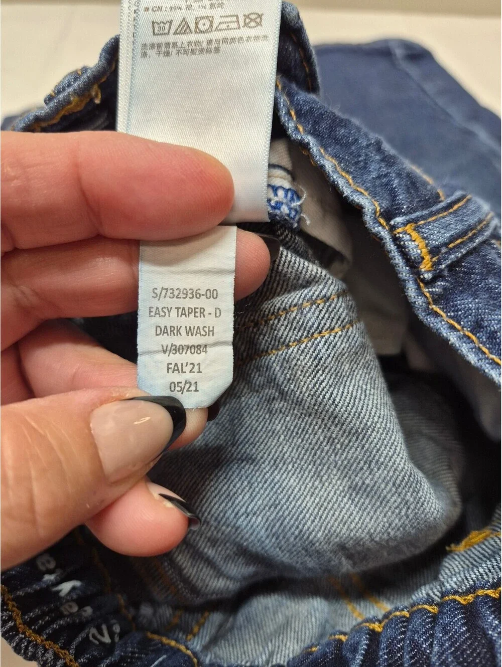 Gap Children's Blue Denim Jeans Size 2 Years with Elastic Waistband B451